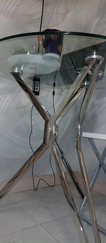 Стеклянный стол Roko 80 chrome фото покупателя 6