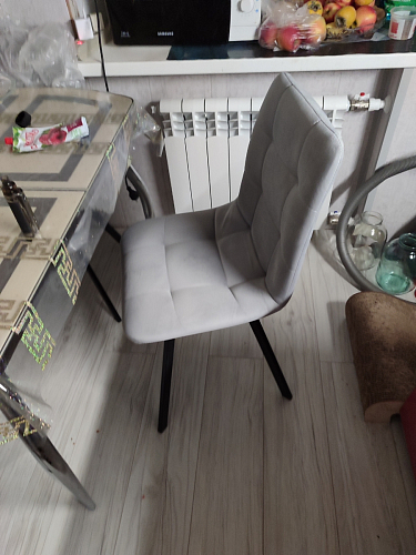 Стул на металлокаркасе Чилли синий / белый фото покупателя 435