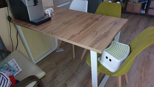 Деревянный стол Лота Лофт 140х80 черный матовый / бетон светлый фото покупателя 804