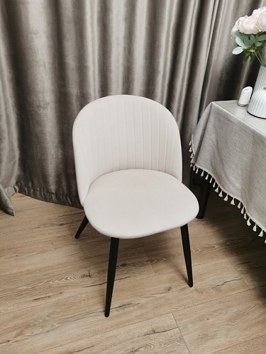 Стул на металлокаркасе Gabi dark beige / black / silver фото покупателя 544