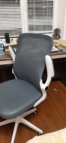 Компьютерное кресло Konfi gray / blue / white фото покупателя 58