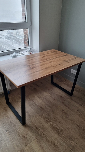 Стол Лота Лофт 120 32 мм бетон / черный матовый фото покупателя 361