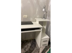 Компьютерный стол Джаз-24 левый белый фото покупателя 3