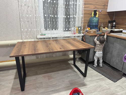 Деревянный стол Лота Лофт 140х80 дуб крафт табачный / черный матовый фото покупателя 781