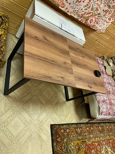 Стол Лота Лофт 120 25 мм дуб делано темный / черный матовый фото покупателя 771