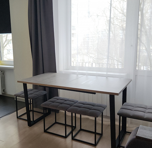 Деревянный стол Лота Лофт 140х80 дуб крафт табачный / черный матовый фото покупателя 700