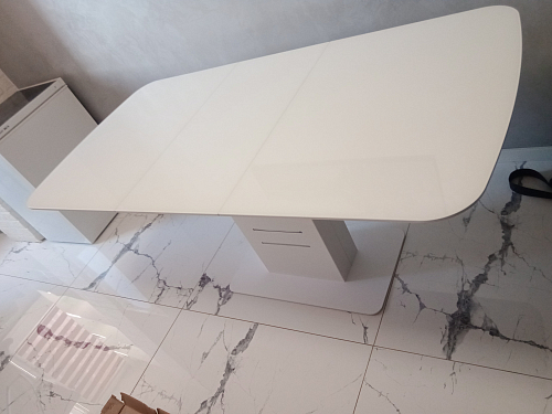 Стол на тумбе Кейтлин белый фото покупателя 2