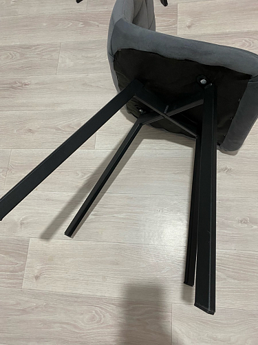 Стул на металлокаркасе Чилли черный / голубой фото покупателя 950