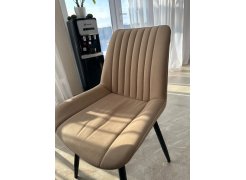 Стул на металлокаркасе Вейв светло-серый (hl 63) / 10К черный каркас фото покупателя 190