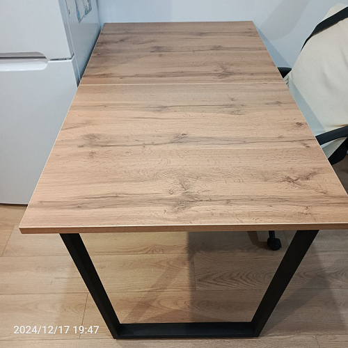 Стол Лота Лофт 140 25 мм черный матовый / бетон фото покупателя 733