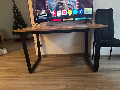 Деревянный стол Лота Лофт 120x75 дуб крафт табачный / черный матовый фото покупателя 744