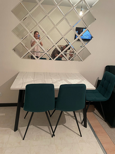 Стол раскладной Колон Лофт 120 32 мм дуб галифакс табако / черный матовый фото покупателя 23