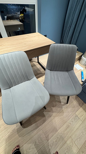 Стул на металлокаркасе Седа 360 К латте (velutto 08) / белый фото покупателя 313