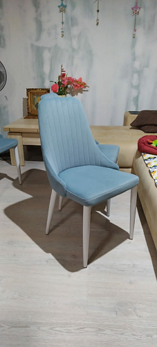 Стул на металлокаркасе Kora white / gray фото покупателя 90