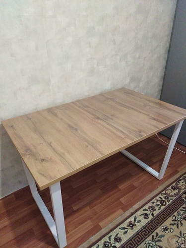 Стол Лота Лофт 140 25 мм черный матовый / бетон фото покупателя 40