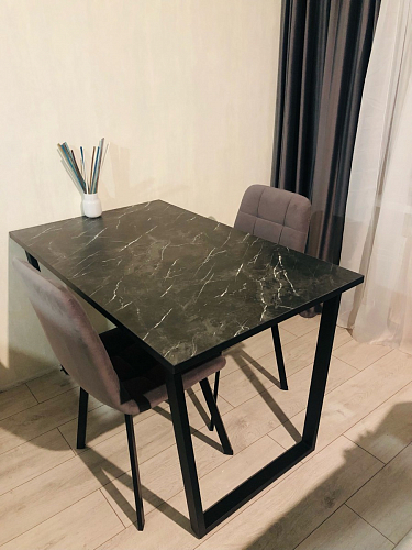 Стол Лота Лофт 120 32 мм бетон / черный матовый фото покупателя 1