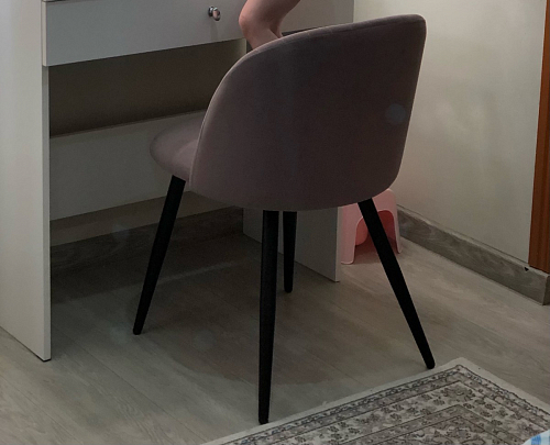 Стул на металлокаркасе Gabi 1 light purple / black / gold фото покупателя 215