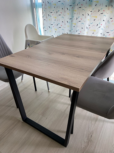 Деревянный стол Лота Лофт 140х80 дуб крафт табачный / черный матовый фото покупателя 286