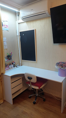 Письменный стол СПм-25 правый белый  - Уцененный экземпляр фото покупателя 81