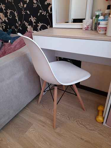 Пластиковый стул Eames PC-015 серо-голубой / дерево фото покупателя 222