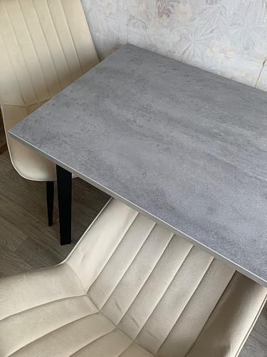 Стол Тринити Лофт 120 32 мм дуб галифакс табако / черный матовый фото покупателя 45