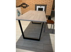 Деревянный стол Лота Лофт 120(160)х75 черный матовый / бетон светлый фото покупателя 422