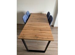 Стол Лота Лофт 140 25 мм черный матовый / дуб вотан фото покупателя 566