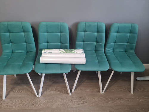 Стул на металлокаркасе Чилли зеленый / белый каркас фото покупателя 568