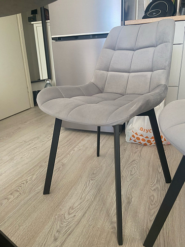 Стул на металлокаркасе Челси велюр коричневый / черный каркас фото покупателя 75