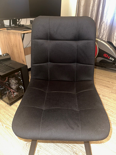 Стул на металлокаркасе Чилли синяя ткань / белый фото покупателя 351