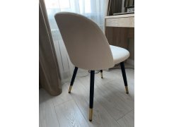 Стул на металлокаркасе Gabi 1 бежевый / черный с серебряными наконечниками фото покупателя 108