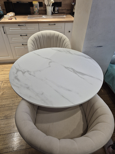 Стол Тулип 90х73 дуб вотан / белый фото покупателя 65