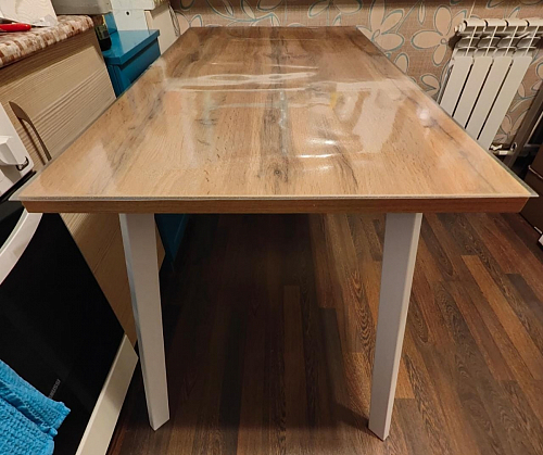 Стол Тринити Лофт 120 32 мм дуб галифакс табако / черный матовый фото покупателя 684