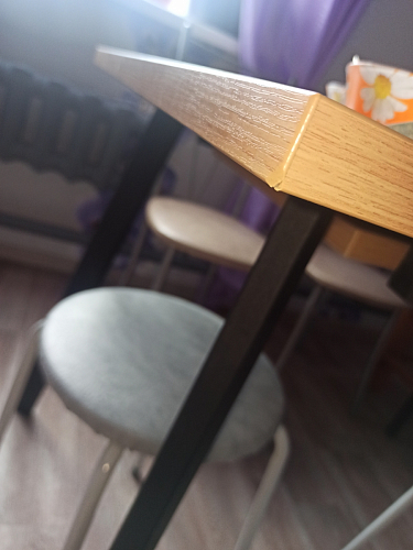 Стол Тринити Лофт 120 32 мм дуб галифакс табако / черный матовый фото покупателя 909