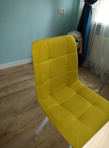 Стул на металлокаркасе Чилли К черный / зеленый фото покупателя 639