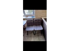 Стул на металлокаркасе Чилли синяя ткань / белый фото покупателя 505