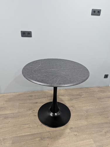 Стол Тулип 80х73 мрамор черный / белый фото покупателя 53