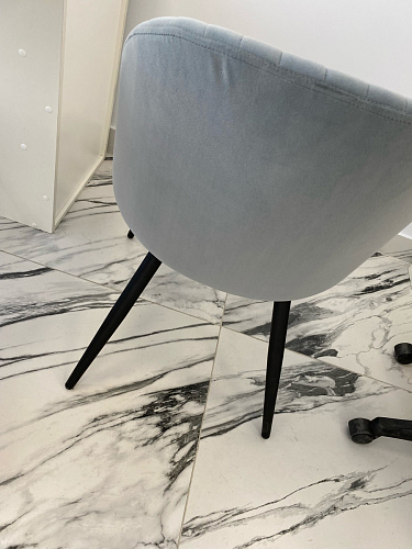 Стул на металлокаркасе Gabi 1 line light blue / black фото покупателя 209