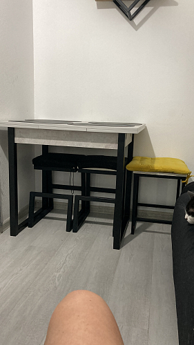 Стол Форли бетон / черный матовый фото покупателя 41