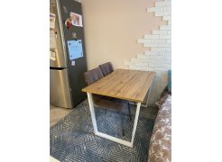 Стол Лота Лофт 140 25 мм черный матовый / бетон фото покупателя 364