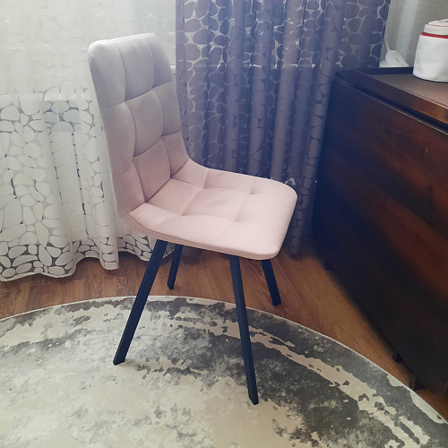 Стул на металлокаркасе Чилли синяя ткань / белый фото покупателя 1381