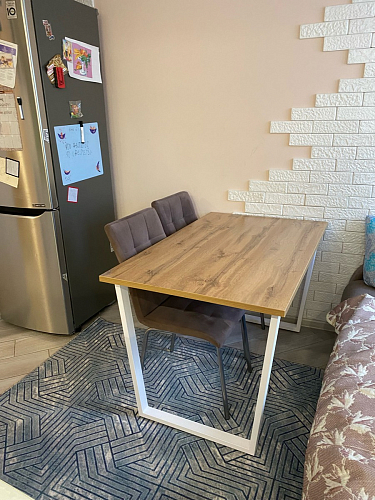 Стол Лота Лофт 140 25 мм черный матовый / бетон фото покупателя 364