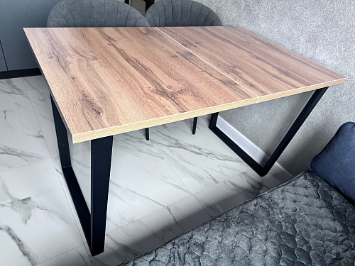 Деревянный стол Лота Лофт 140х80 черный матовый / бетон светлый фото покупателя 741