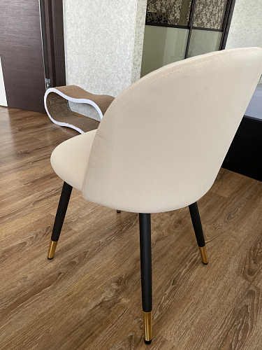 Стул на металлокаркасе Gabi dark beige / black / silver фото покупателя 418