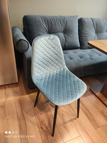 Стул на металлокаркасе Capri blue / white фото покупателя 113