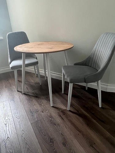 Стул на металлокаркасе Kora dark gray / black фото покупателя 294