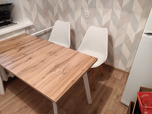 Стол Тринити Лофт 120 32 мм бетон / черный матовый фото покупателя 114