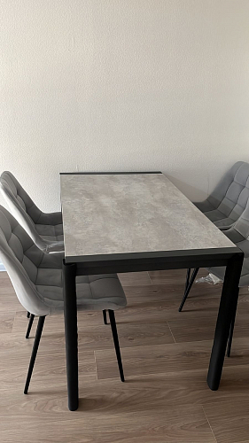 Стол Центавр дуб галифакс / черный матовый фото покупателя 14