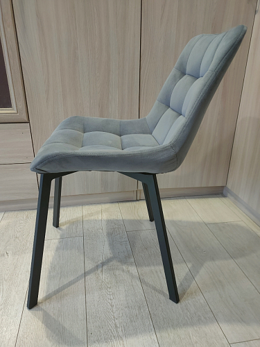 Стул на металлокаркасе Челси морская волна / черный фото покупателя 212