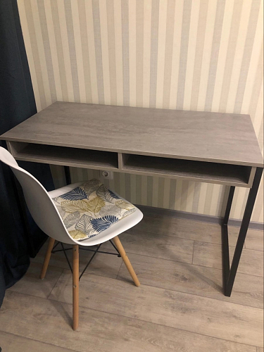 Письменный стол Леон Лофт черный матовый / дуб вотан фото покупателя 121